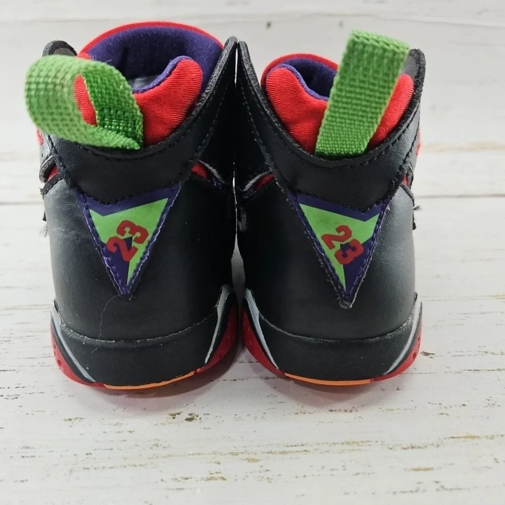 Nike Jordan 7 Retro Marvin The Martian Toddler‎ Size 8C Black Sneaker 304772-028